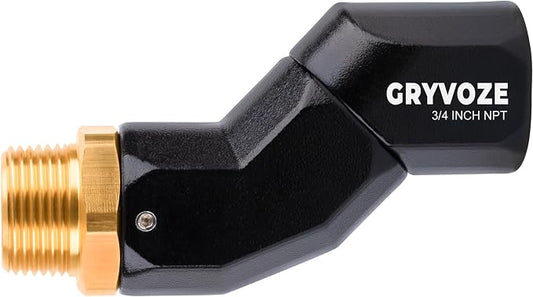 3/4 Inch NPT Fuel Hose Nozzle Swivel - Multi Plane 360° Rotating Connector for Fuel, Water, Diesel, Gasoline, Kerosene Transfer Pumps, Tanks, and Nozzles