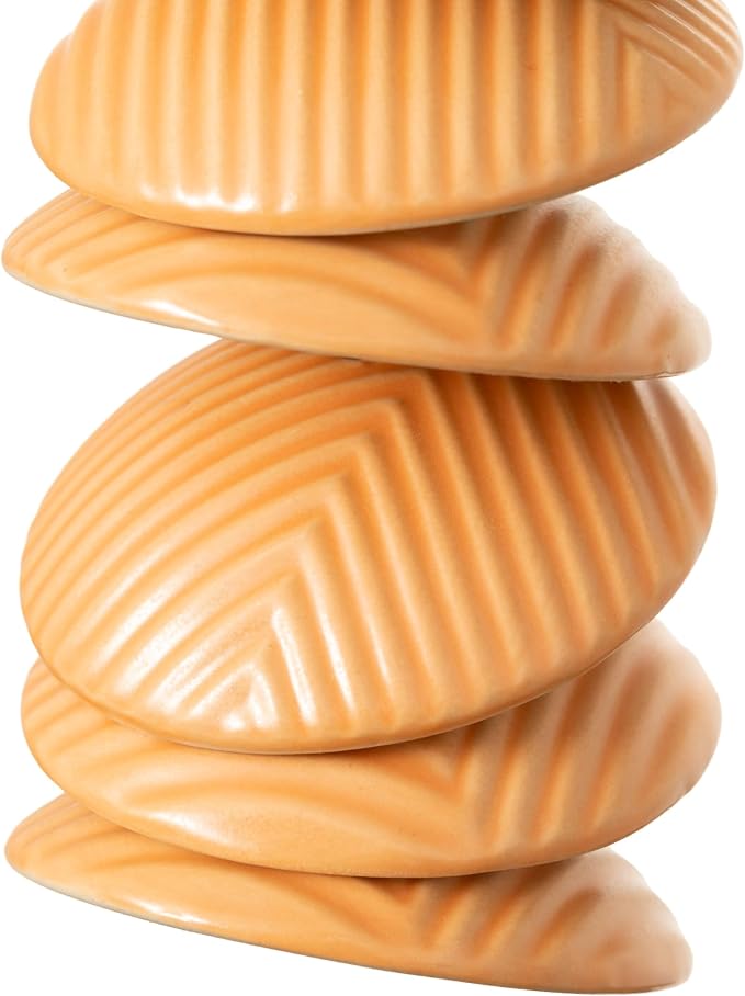 Woodstock Chimes Ceramic Disc Chime 26" Apricot Wind Chime for Outside, Ceramic Shell Design Chimes for Garden Porch, Patio Decor, Unique Gift CCAP