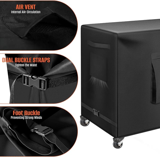 36 Inch Porch Shield Outdoor Prep Table Cover - Heavy Duty Waterproof Cover | Unity Small Portable Table Compatible with Storage Cabinet, Three-Shelf Movable Food Prep and Work Car - 36"L x 24"W x 35"H