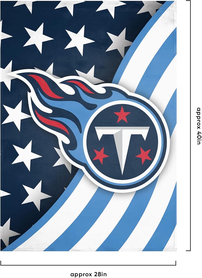 NFL Double Sided Team Logo Vertical Flag (40" x 28")