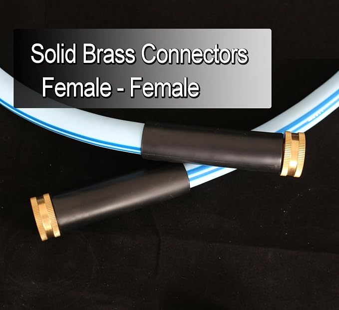 Atlantic Female to Female Heavy Duty Garden Hose 3 ft x 5/8 inch Blue Water Hose Short Connection Leader Hose (3 Feet)