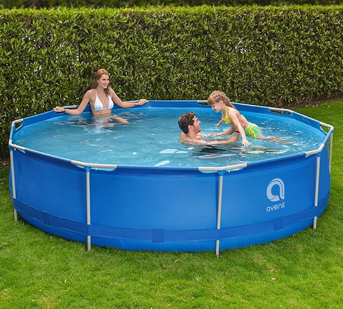 10ft x 30in Above Ground Swimming Pool,Outdoor Round Frame Steel Frame Pool for Backyard Garden Kids Family