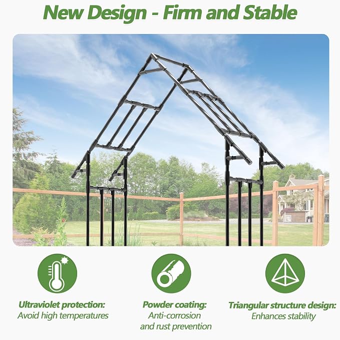 Garden Arch Trellis - 48"-51"(L)*98"(H)*16"(W), Garden Arch Arbor Trellis for Climbing Plants Outdoor - Triangular Pointed Garden Arch for Lawn, Party, Ceremony Wedding Decoration