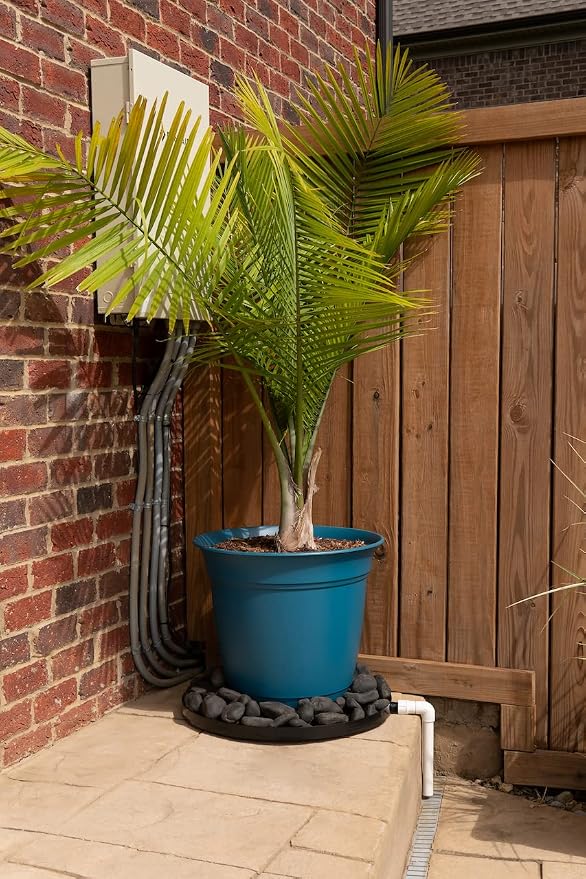 Drain Away White 22 Inch Plant Saucer Heavy Duty Drain Tray for Large Pots Indoor Outdoor Waterproof UV Resistant | Protect Floors Decks | 12in 15in 22in | White Gray Terra Cotta Black