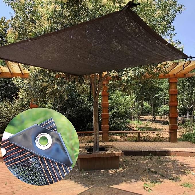 winemana 40% Black Shade Cloth, 20 x 20 FT Durable Mesh Tarp with Grommets, Resistant Garden Sun Shade Netting, Shading Antifreezing for Pergola, Greenhouse, Plants Growing, Chicken Coop