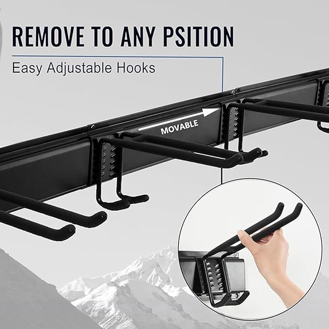 Garage Wall Organizer-Garden Tool Rack Wall Mount | Tool Hangers For Garage Wall,Suitable For Hanging Folding Chairs,Ladders,Shovels And Other Tools