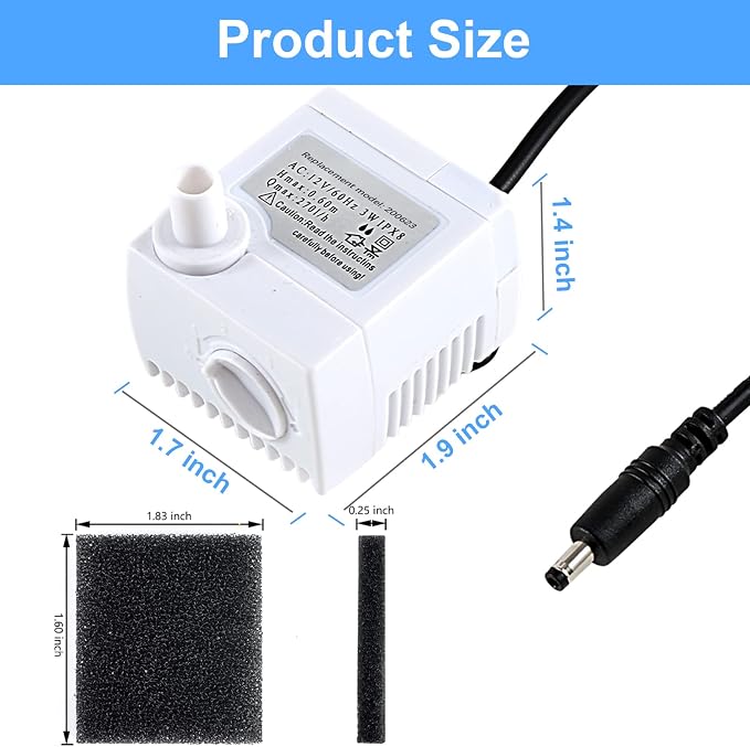 200623 Aero-Garden Pump with 20 Filters | Ultra Quiet Pump Fit for Harvest Elite, Bounty, Farm, Extra, Ultra Hydroponics System