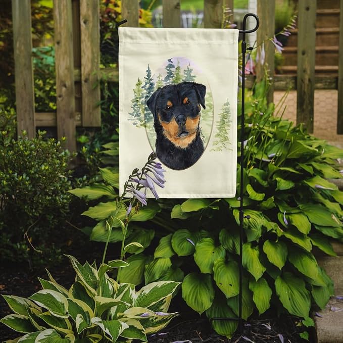 Caroline's Treasures SS8049GF Rottweiler Garden Flag Mailbox Flag Decorative Yard Flag Banner Outside Patio Artwork Yard Flower Beds, Garden Size, Multicolor