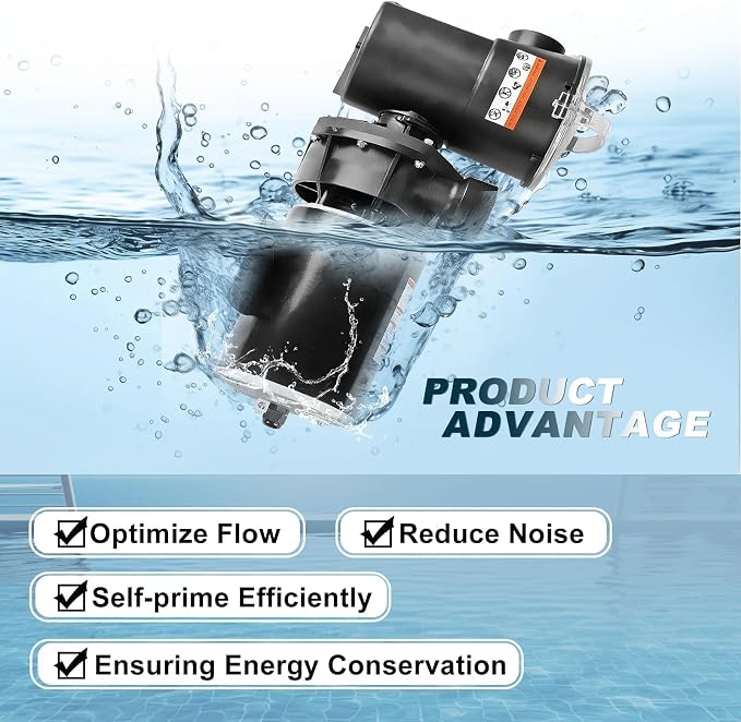 W3SP1580X15 1.5 HP Pool Pump, Single speed motor, 115V 11.2A 3450RPM 60Hz, Direct Replacement for Hayward PowerFlo LX Series