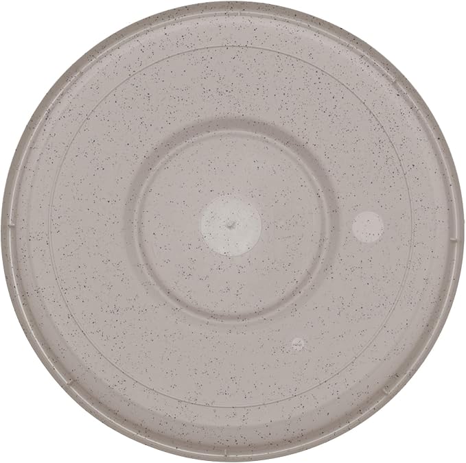 Bloem Terra 16" Round Plastic Plant Saucer, Lightweight UV-Resistant Indoor/Outdoor Flower Pot Tray - Fits 16-inch Planter Pots, Vanilla Bean, 2-Pack