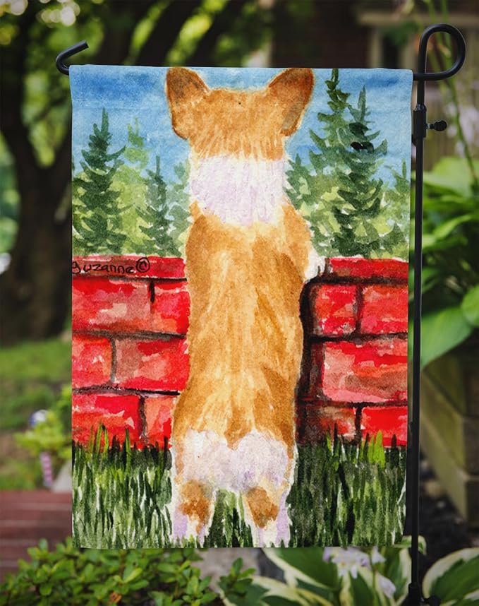 Caroline's Treasures SS8870GF Corgi Garden Flag Mailbox Flag Decorative Yard Flag Banner Outside Patio Artwork Yard Flower Beds, Garden Size, Multicolor