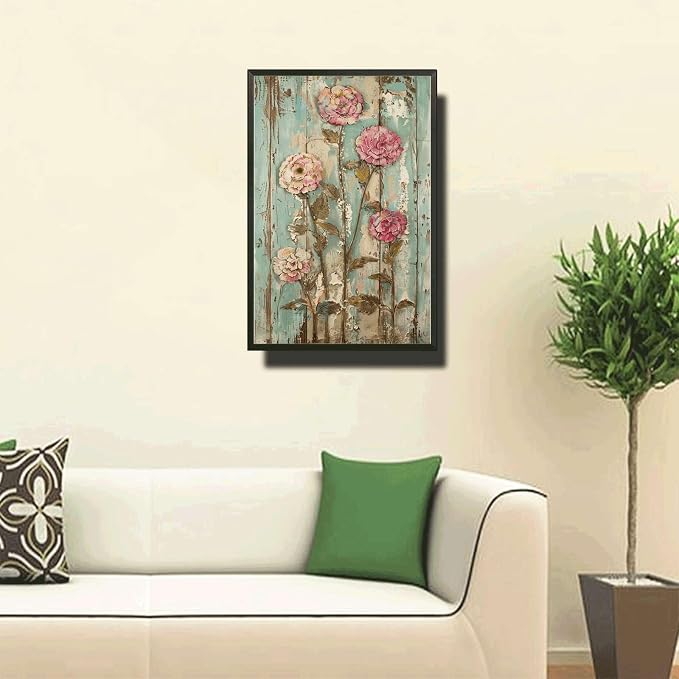 Metal Sign Tin Sign Vintage Wall Art Shabby Chic Longevity Tin Sign for Vintage Aesthetics Perennial Bloom Lovers and Weather Resistan Minimalist Wall Art for Club 6×8 Inches with Metal Frame