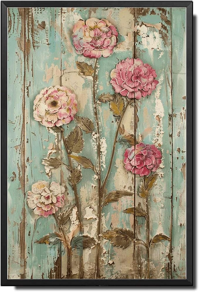 Metal Sign Tin Sign Vintage Shabby Chic Longevity Tin Sign for Vintage Aesthetics Perennial Bloom Lovers and Weather Resistan Tin Signs Gardening for Home Decor 12×16 Inches with Metal Frame