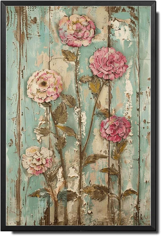 Metal Sign Tin Sign Vintage Shabby Chic Longevity Tin Sign for Vintage Aesthetics Perennial Bloom Lovers and Weather Resistan Tin Signs Gardening for Home Decor 12×16 Inches with Metal Frame