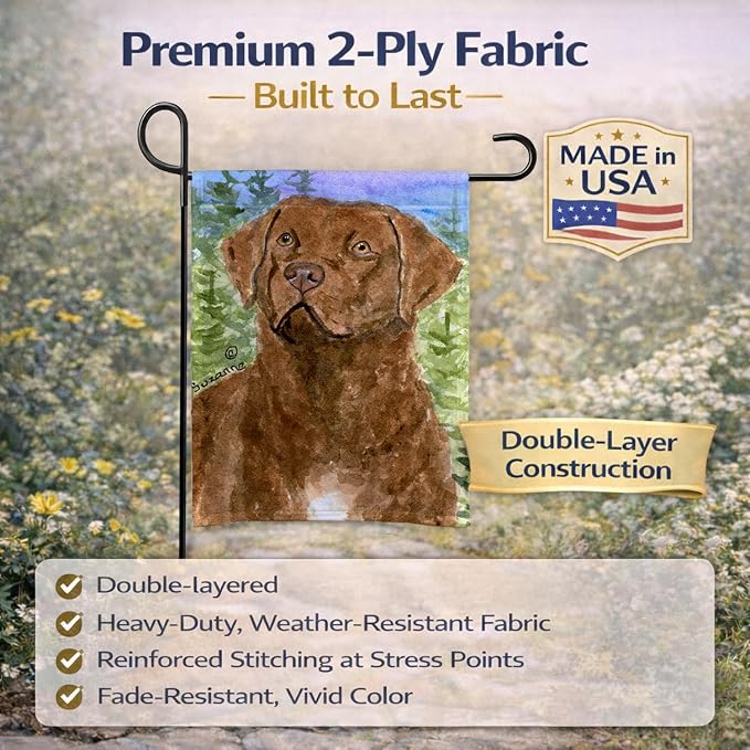 Caroline's Treasures SS8933GF Chesapeake Bay Retriever Garden Flag Mailbox Flag Decorative Yard Flag Banner Outside Patio Artwork Yard Flower Beds, Garden Size, Multicolor