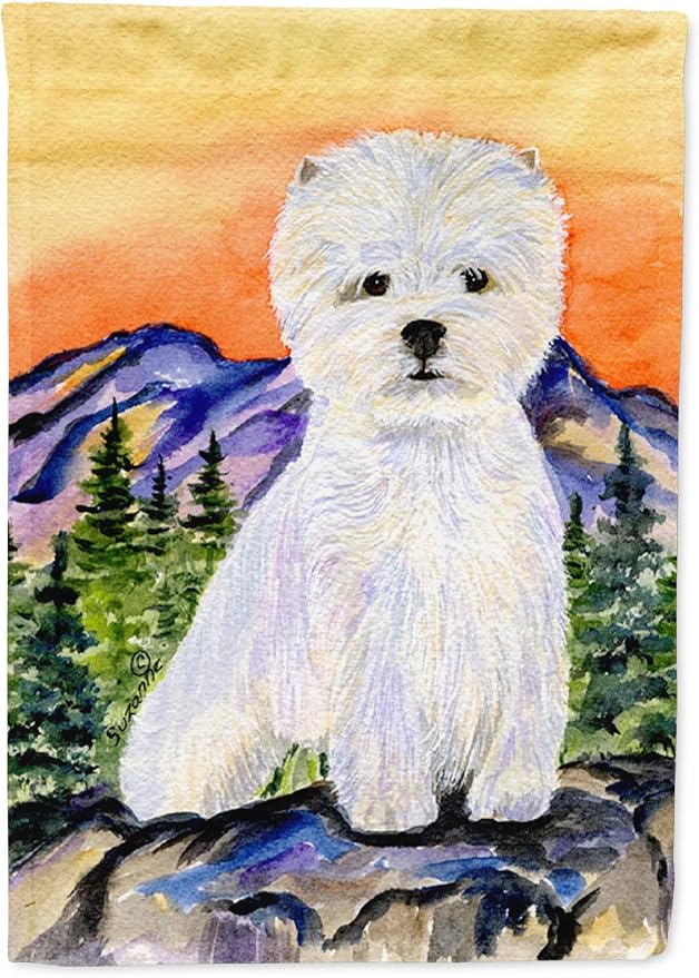 Caroline's Treasures SS8159GF Westie Garden Flag Mailbox Flag Decorative Yard Flag Banner Outside Patio Artwork Yard Flower Beds, Garden Size, Multicolor