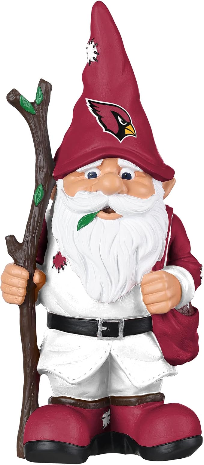 FOCO NFL Team Logo Holding Stick Garden Statue Outdoor Gnome