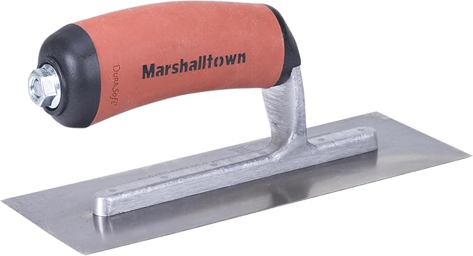 MARSHALLTOWN Mini Margin Trowel, 8 x 3 Inch Carbon Steel Blade, Concrete Finishing Trowel for Steps and Countertops, Made in USA, 11D