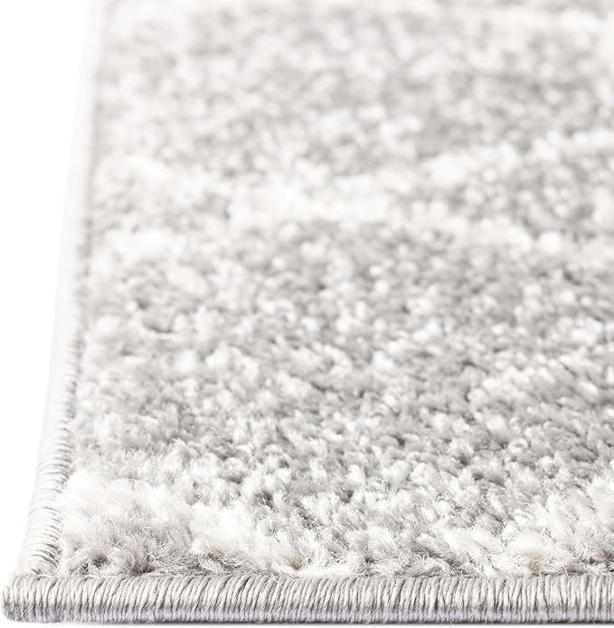 Unique Loom Trellis Frieze Collection Area Rug - Geometric (6' 1" x 9', Light Gray/ Ivory)