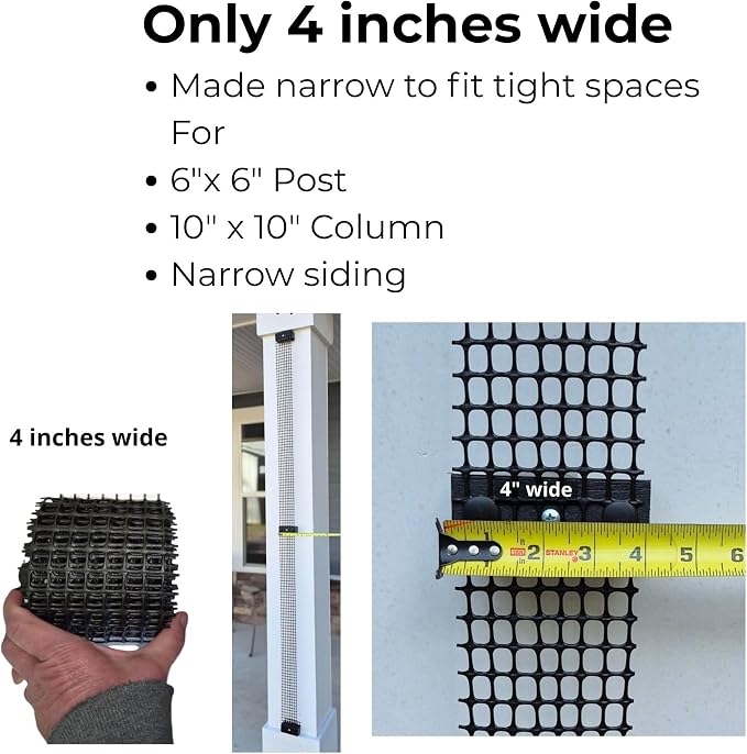 Deck Post Trellis for Clematis and Climbing Plants, 1-Pack | Fits porch columns and mailbox posts. Slim 4-inch profile for tight spaces. Supports mature vines up to 50 lbs.