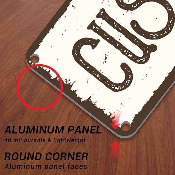 Custom Right Arrow Sign Rustic, Personalized Metal Outdoor Signs,Tin Plates for Outside House,Man Cave,Shop,Bar,Cafe Restaurant,Farmhouse Aluminum Fade Reistant 12 x 2.3 inch