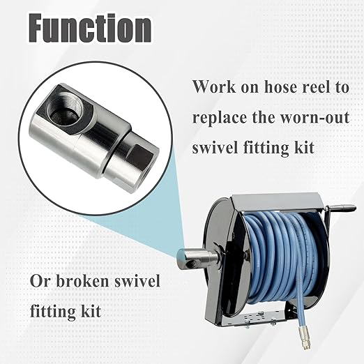 2Pcs 5024-Ni-AL 1/2 Inch Hose Reel Swivel Fitting Replacement, Swivel Fitting for Hose Reel 9SS8FP50XFP50-Ni-AL
