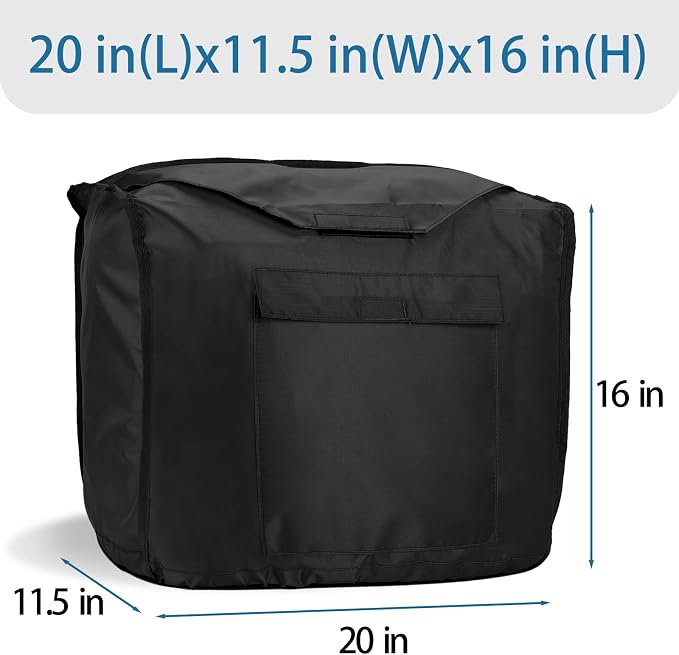 Waterproof Universal Generator Cover 20 x 11.5 x 16 inch for Predator 2000 Honda Inverter Generators EU2000i EU2200i Westinghouse iGen2600 Champion Inverter Generator,Heavy Duty Thicken 600D