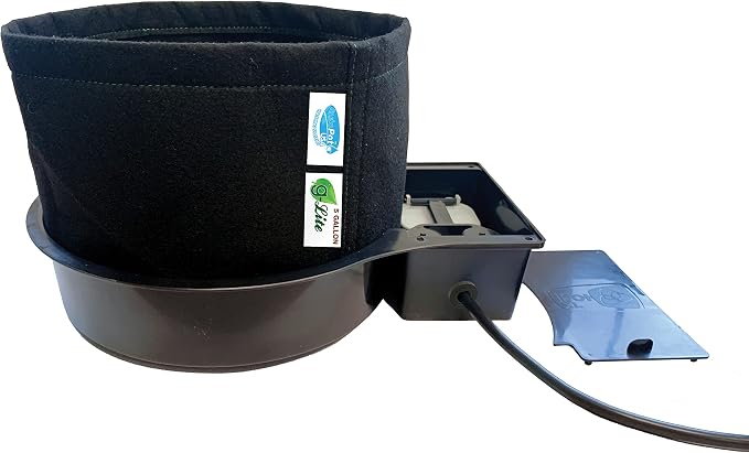 AutoPot 24 Pot GeoPot System with 3 Gallon Fabric Pots - Self-Watering, Gravity-Fed System (24Pot with 105 gal Flexi Tank) Indoor, Black
