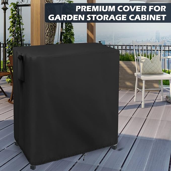 32 Inch Outdoor Potting Bench Cover for Patio Garden Cabinet with Storage | 32x19x36,Waterproof Dustproof Heavy Duty Oxford Fabric,for Woodnatrl Potting Table/ Gardening Wood workstation