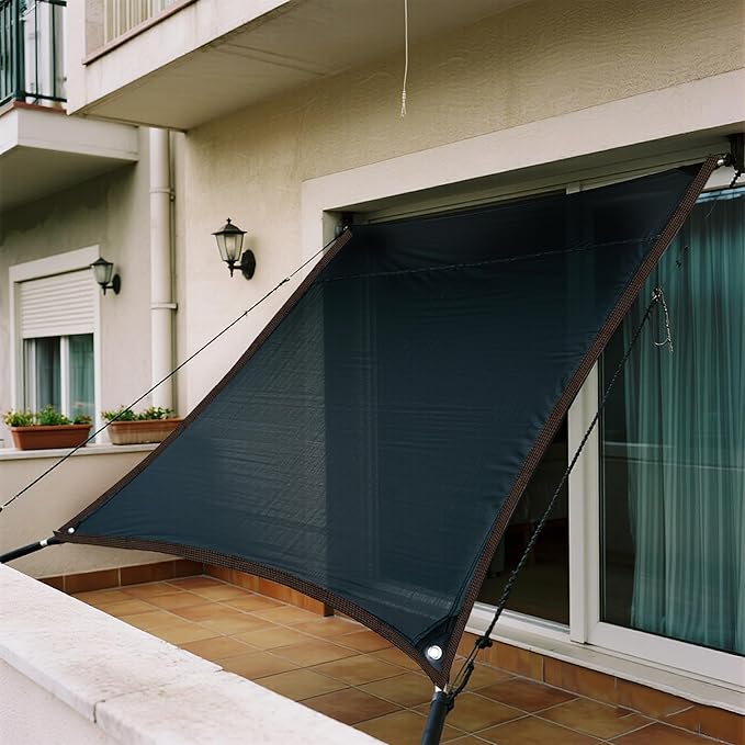 winemana 40% Black Shade Cloth, 10 x 20 FT Durable Mesh Tarp with Grommets, Resistant Garden Sun Shade Netting, Shading Antifreezing for Pergola, Greenhouse, Plants Growing, Chicken Coop