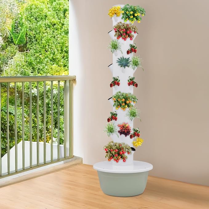 36 Pods Hydroponics Growing System kit, 9-Layer Vertical Hydroponic Tower with Pump & Timer Indoor Gardening System for Vegetables Fruits Herb