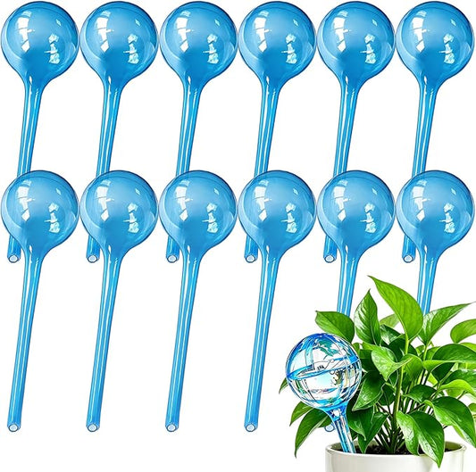 MOONSOUND 12pcs Plant Watering Globes - Automatic Plant Watering Bulbs for Indoor & Outdoor Potted Plants, Durable Plastic Garden Watering Devices