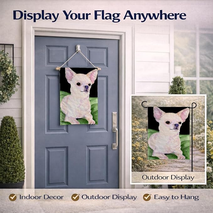 Caroline's Treasures SS8789GF Chihuahua Garden Flag Mailbox Flag Decorative Yard Flag Banner Outside Patio Artwork Yard Flower Beds, Garden Size, Multicolor