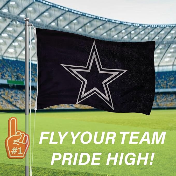 Team Sports America NFL Dallas Cowboys 3 x 5 Outdoor Durable Flag with Grommets | Heavy Duty Flag & Banner for Outdoor Garden Patio | Indoor Wall Decor | Works with Flag Poles for House
