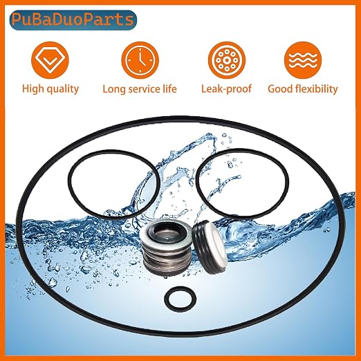 PS-200 5/8" Shaft Seal & O-Ring Rebuild Kit for AquaFlo/Flo-Master XP2 XP2E Series Pool Pumps