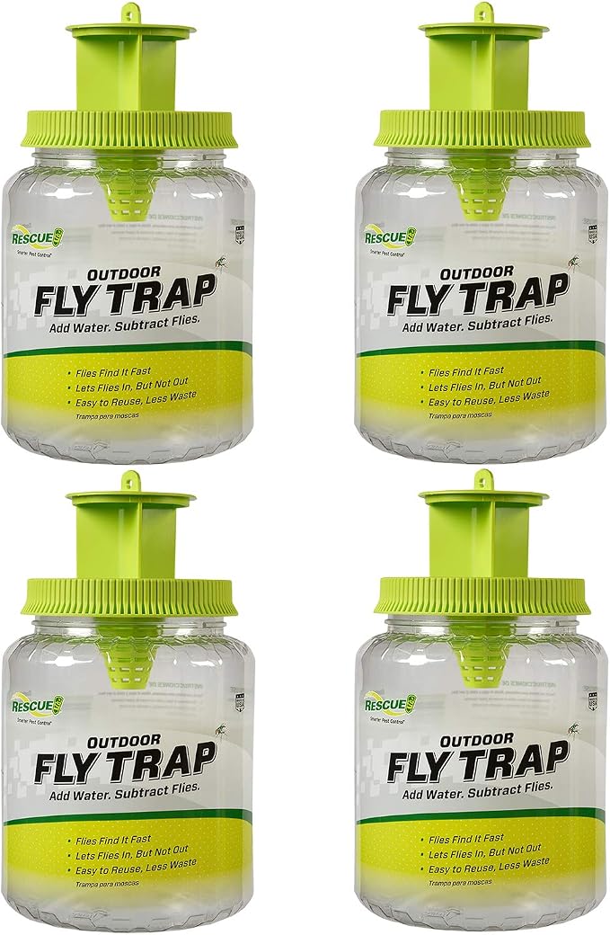 RESCUE! Outdoor Fly Trap - Reusable - 4 Traps