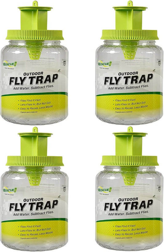 RESCUE! Outdoor Fly Trap - Reusable - 4 Traps