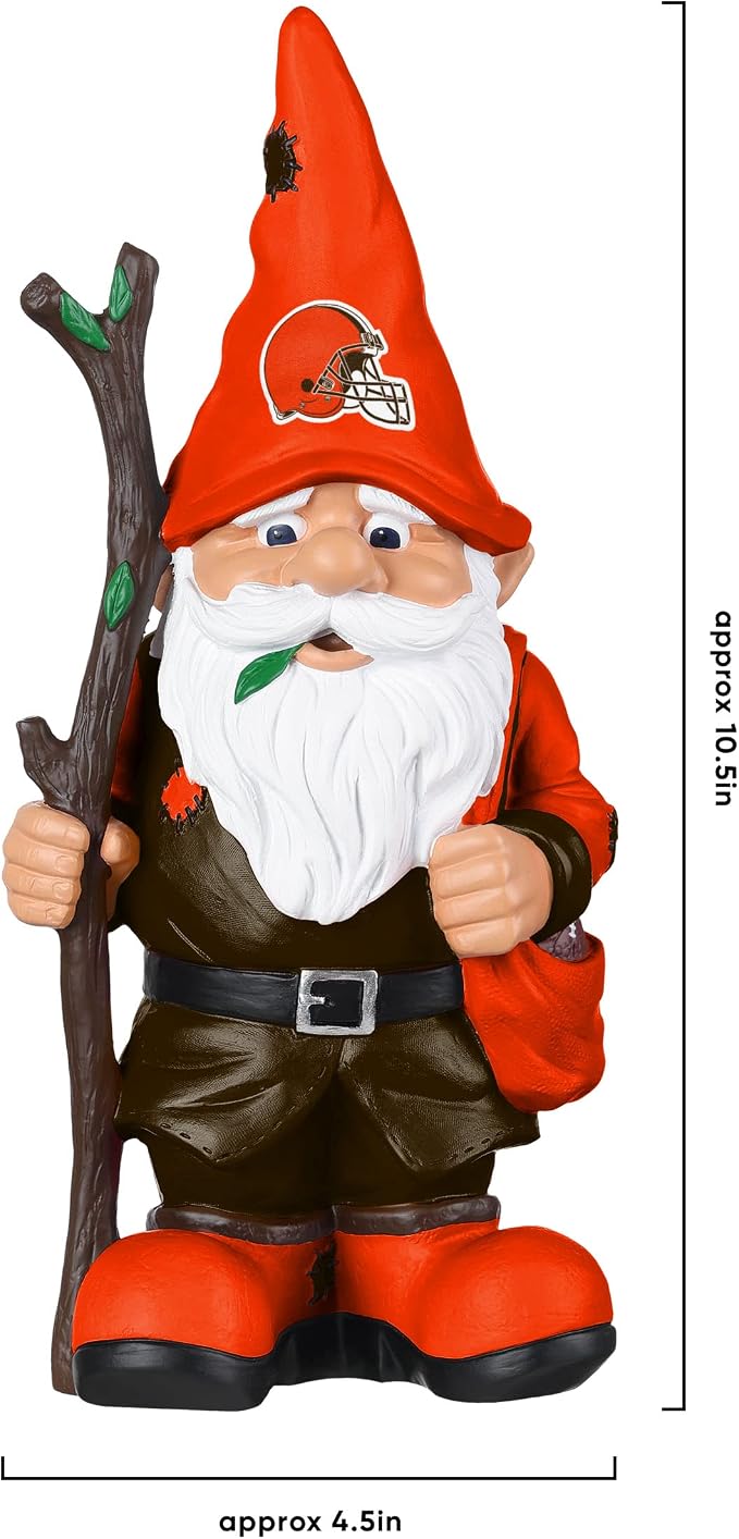 FOCO NFL Team Logo Holding Stick Garden Statue Outdoor Gnome