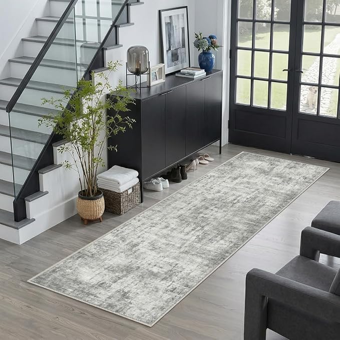 2x6 Abstract Kitchen Runner Rug Washable Non-Slip Bedroom Rugs | Non Slip Soft Rug Modern Abstract Indoor Floor Stain Resistant Carpet for Bedroom Dining Room Farmhouse Nursery Home Office