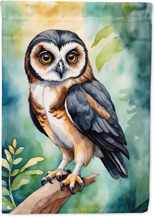 Caroline's Treasures Spectacled Owl Garden Flag Mailbox Flag Decorative Yard Flag Banner Outside Patio Artwork Yard Flower Beds, Garden Size, Multicolor