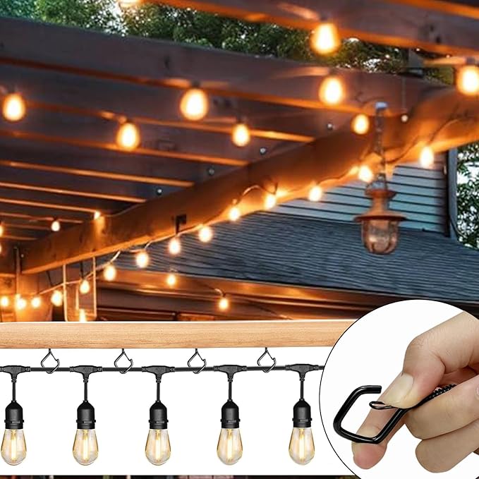 60 Pcs Black Eye Hooks Screw Heavy Duty,Ceiling Hooks for Hanging Plants,String Lights,Cup,Wind Chime,Bird Feeders. Plant Hanger Indoor&Outdoor