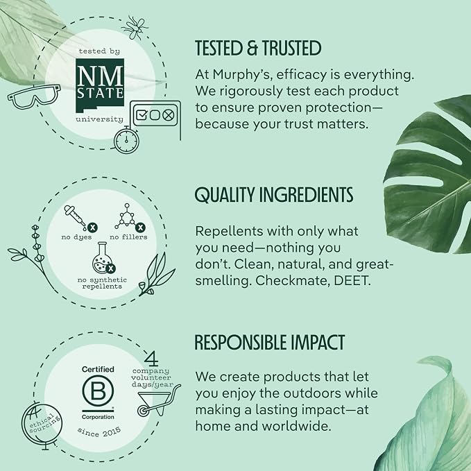 Murphy's Naturals Refillable Mosquito Repellent Candle, White, 9 oz | Soy & beeswax blend with rosemary, peppermint, citronella & lemongrass oils; 30-hour burn time; refills sold separately