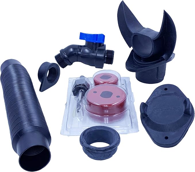 Rain Barrel Diverter Kits for 3inch and 4inch Round Downspouts | includes Spigot and Hole Saw Set | includes Spigot and Hole Saw Set