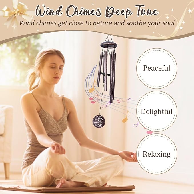 Anniversary Wind Chimes Gifts for Men Women, Happy Anniversary Decorations, 25" Wind Chimes Romantic Gift for Couple, Parents, Wife, Husband, Friends