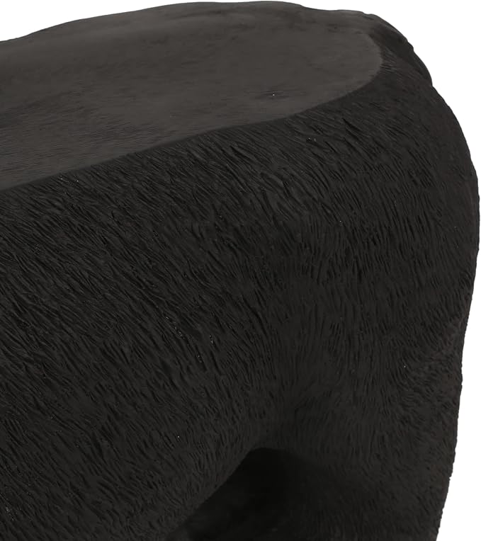 Christopher Knight Home Collinston Outdoor Bench, Matte Black + Black