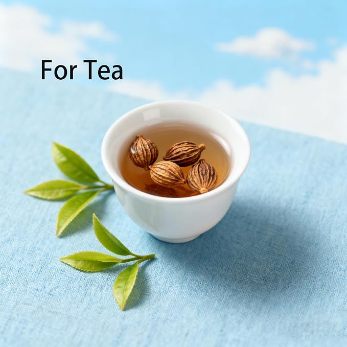 Chinese Cardamom (Sha Ren) 川砂仁 - 5.29oz/150gPure Natural Chinese Herbal Medicine- Amomum Villosum Pods - Dried Whole Herbal Spice for Tea, Cooking (Amomum villosum)