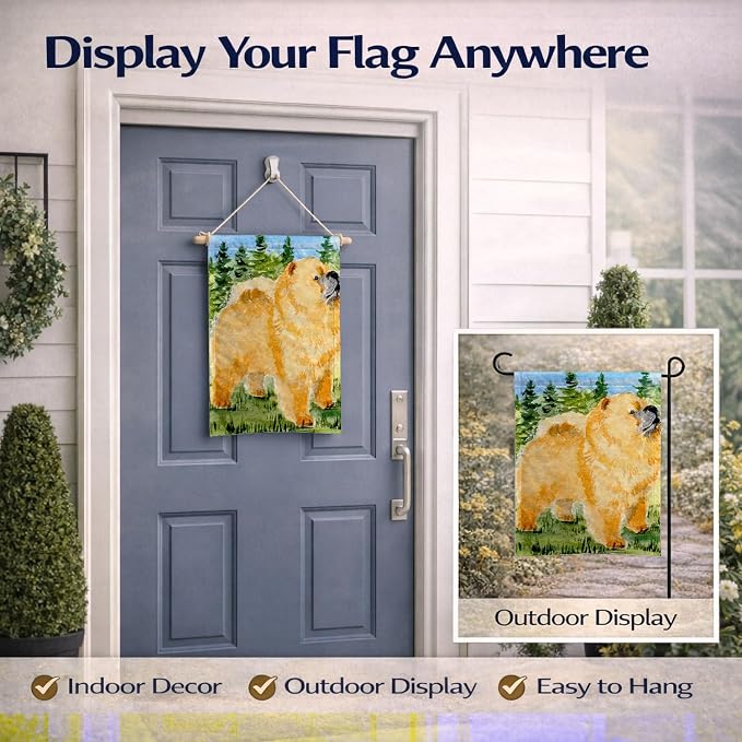 Caroline's Treasures SS8871GF Chow Chow Garden Flag Mailbox Flag Decorative Yard Flag Banner Outside Patio Artwork Yard Flower Beds, Garden Size, Multicolor