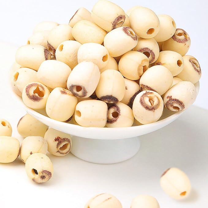 Dried Lotus Seeds, 7.0oz (200g) | Shelled & Peeled Lotus Nuts for Soup, Dessert & Herbal Tea | Rich in Protein, Vegan, Non-GMO, Resealable Bag