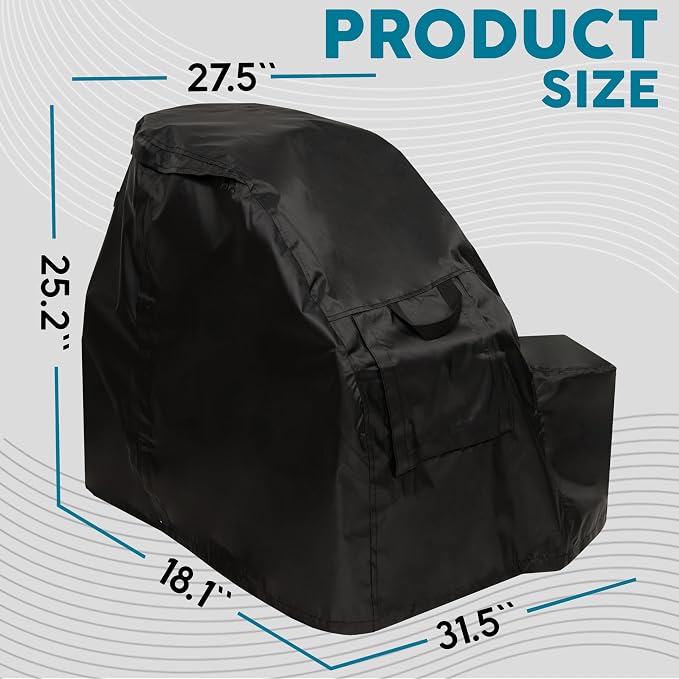 Pool Pump Cover for Above Ground Sand Filter Pumps, 600D Oxford | For 14-16 Inch Sands Filter Pump, Zipper Access, Buckle Strap, Hook-and-Loop Openings, Includes Storage Bag, Winter Closing