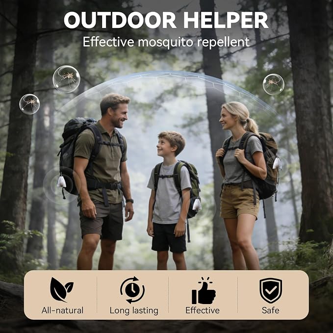 Mosquito Repellent 48 Balls – Mosquito Repellent Outdoor Patio & Indoor, Natural Mosquito Deterrent for Yard, Patio, Camping & Travel